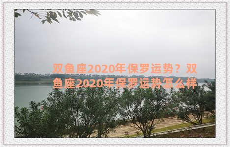 双鱼座2020年保罗运势？双鱼座2020年保罗运势怎么样